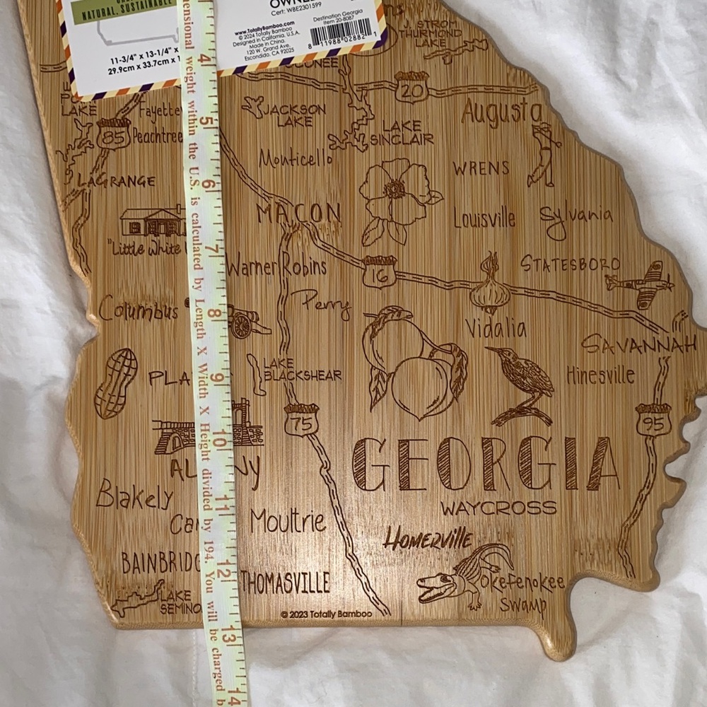 NWT Georgia State Bamboo Cutting Board - Picture 6 of 6